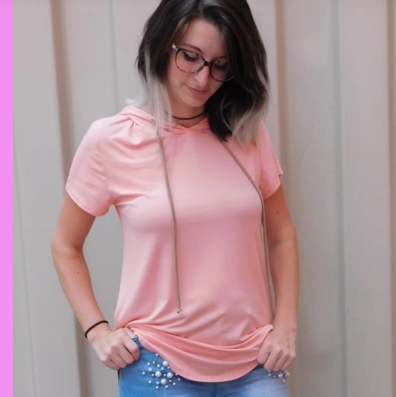 Pink hoodie tee - Picture 2 of 2